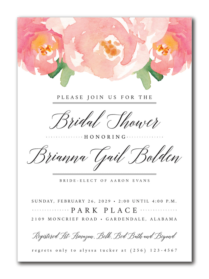 The Brianna Bridal Shower Invitation