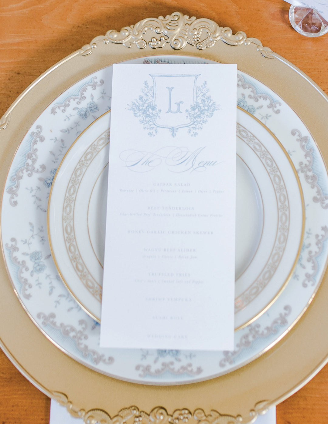 The Emma Menu Card