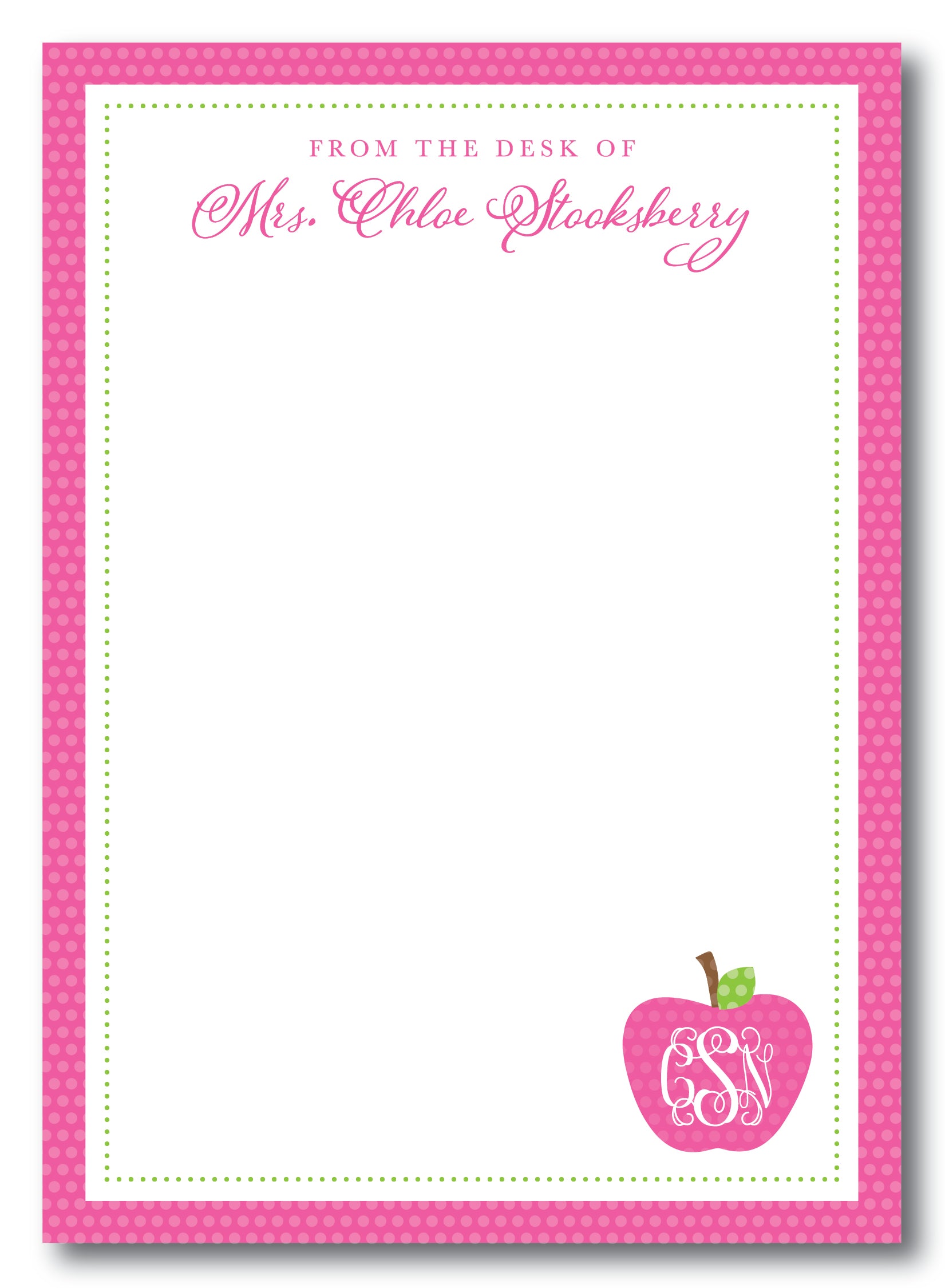 The Mrs. Chloe Notepad – Ledgewood Fine Stationery