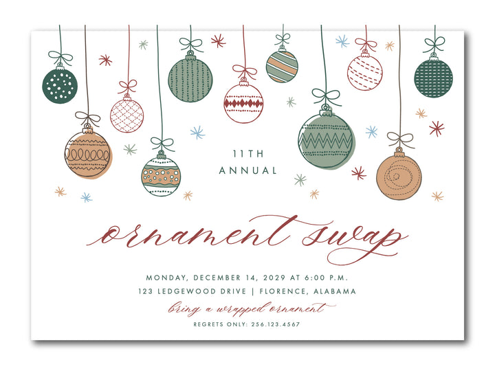 The Ornament Swap Christmas Party Invitation