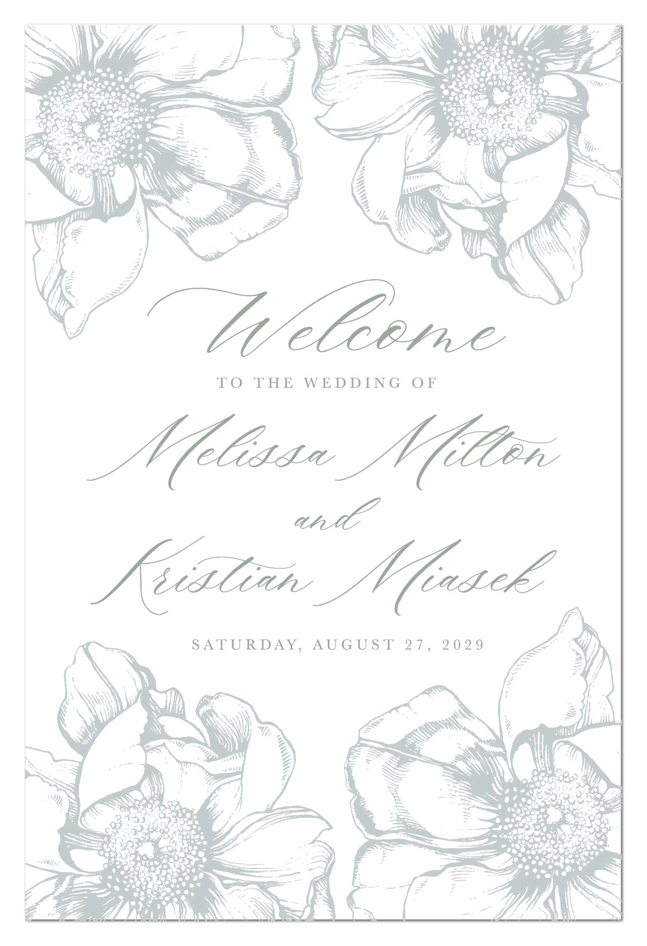 The Melissa Welcome Sign – Ledgewood Fine Stationery